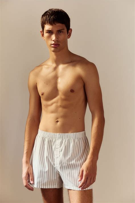 3-pack woven cotton boxer shorts - Brown/Checked - Men | H&M IN