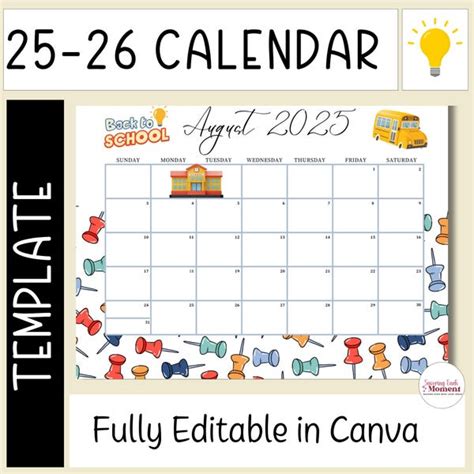 Lausd School Calendar 25 26 - Etsy New Zealand