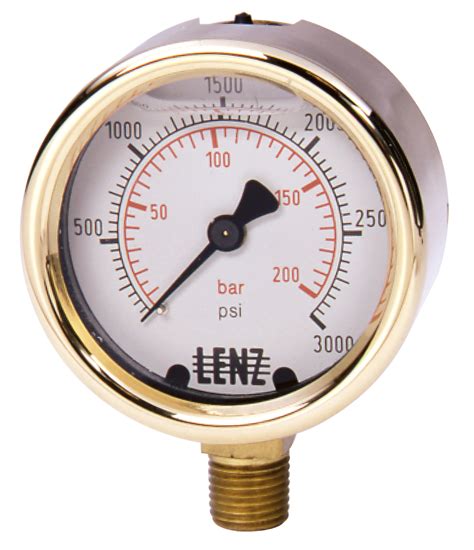 LIQUID FILLED HYDRAULIC PRESSURE GAUGES | Lenz