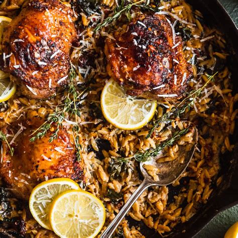 Creamy Tuscan Chicken and Orzo Skillet • Sunday Table