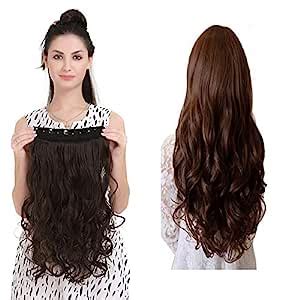 Artifice 5 Clip Curly Wavy Hair Extension Natural Looking Synthetic ...