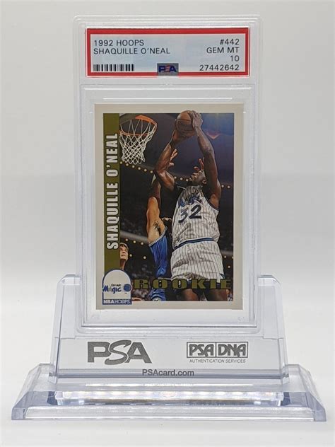 1992 Hoops Shaquille O'neal Rookie Card #442 PSA 10 - Hall Of Fame ...
