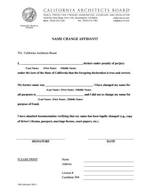 Bill Of Sale Form California Name Change Form | pdfFiller