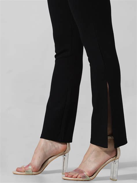 Black High Rise Flared Leggings