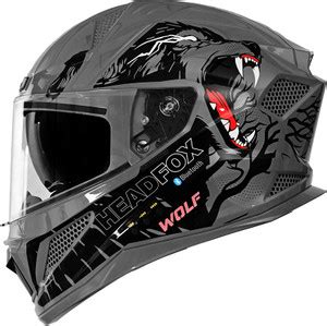 HEADFOX N2F WOLF Bluetooth AI Smart Bike Helmet for Men | ENC, GPS ...