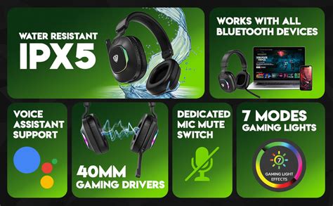 SpinBot Ranger HX300 Wireless Bluetooth Low Latency Gaming Headphones