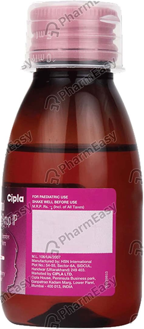 Buy Cipmol 125 MG/5ML Syrup (60) Online at Flat 15% OFF | PharmEasy