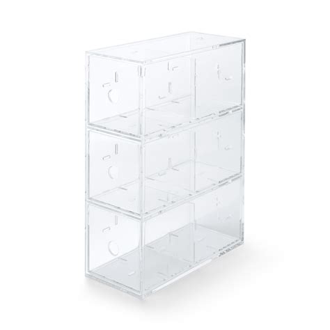 Acrylic storage box 3 drawers / A4