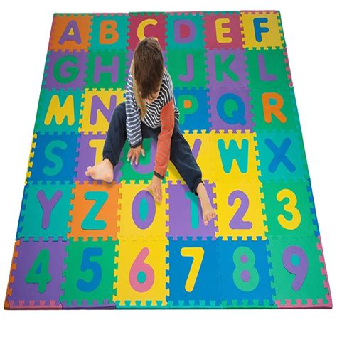 Buy Nasmodo 31 * 31 cm Alphabet and Number mat for Kids ABCD mats for ...