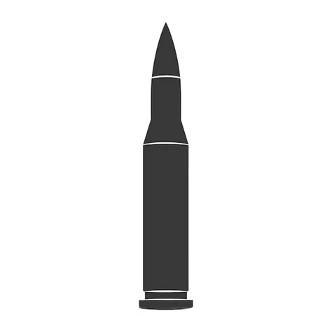 Silhouette bullet black color only | Premium AI-generated vector