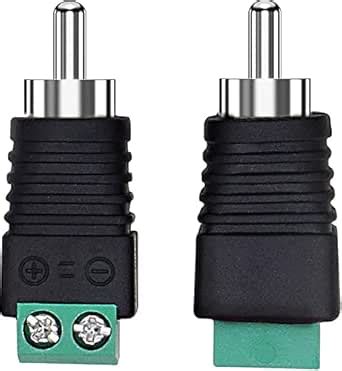 Manton RCA Plugs for Speaker Wire, RCA to AV Screw Terminal Connector ...