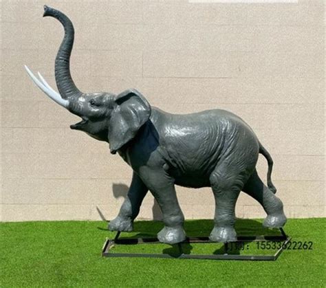 户外仿真大象玻璃钢雕塑公园草地园林景观大型假动物模型装饰摆件 - 榨油机之家