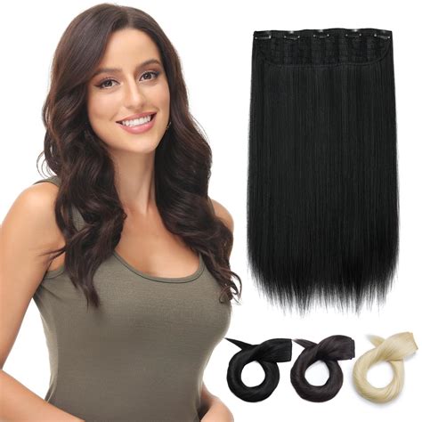 Sankrityayan Clip in Hair Extensions One Piece 5 Clips 16 inch Long ...