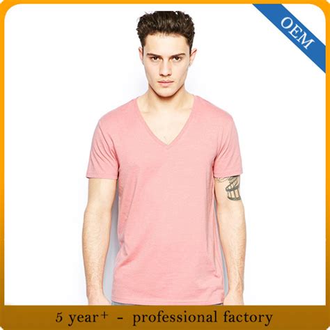light pink v neck t shirt| Enjoy free shipping