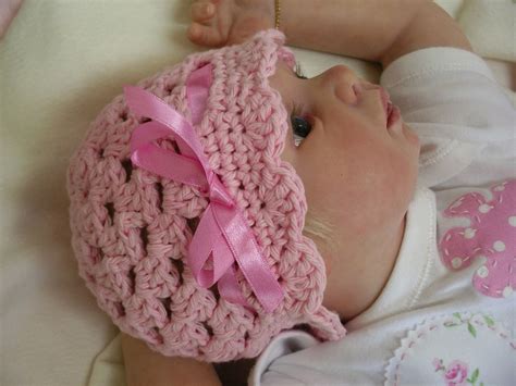 Crochet Newborn Cap Tutorials 的图像结果
