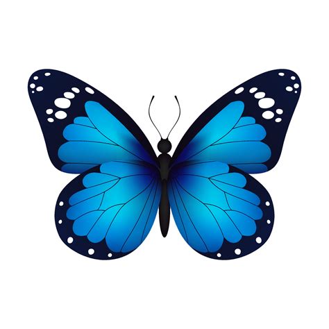 Blue Monarch Butterfly Clipart