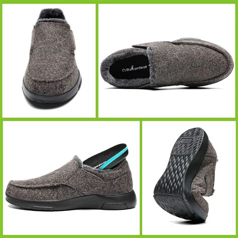 Buy OrthoComfoot Mens Slippers with Arch Support,Plantar Fasciitis ...