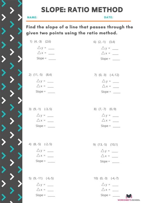 Image result for 8th Grade Math Slope Worksheets