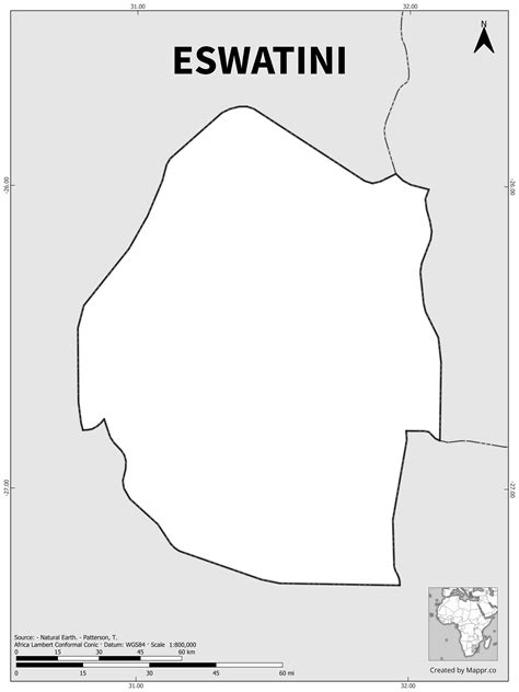 Eswatini Maps | Mappr
