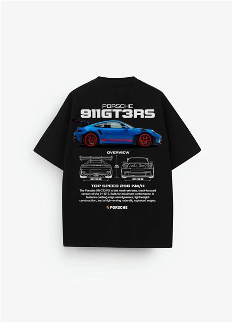 Porsche 911 GT3 RS Oversized T-shirt Black – Strells