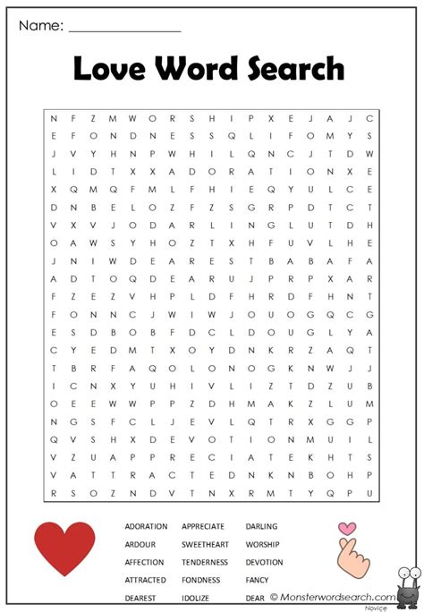 Love word search – Artofit