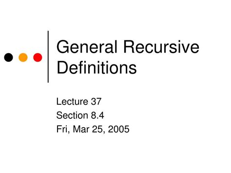 Image result for Recursive Definition Example