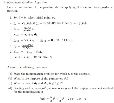 Conjugate Gradient Algorithm 的图像结果