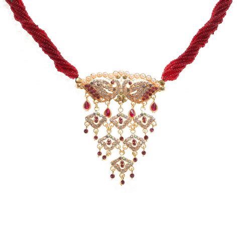 Peacock Design Gold Plated Rajasthani Aad – Meira Jewellery