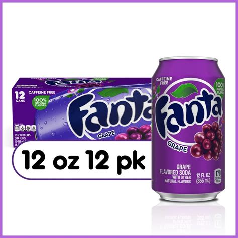 Fanta Caffeine Free Grape Flavored Soda (12 x 355mL) | Shopee Philippines