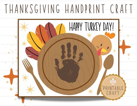 Thanksgiving Handprint Craft | Baby Fall Art | Preschool Fall Printable ...