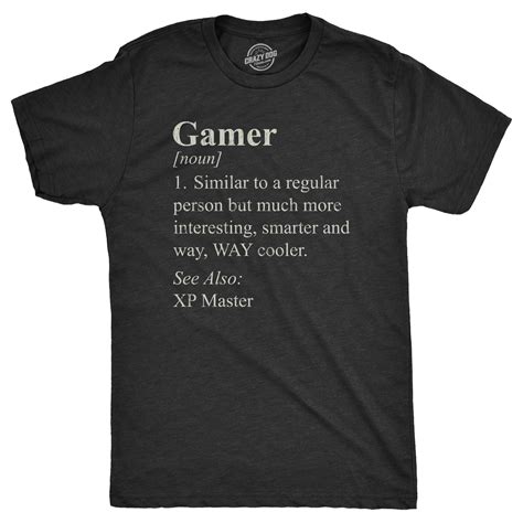 Mens Gamer Definition T Shirt Funny Video Games Lover Joke Tee for Guys ...