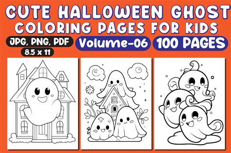 Cute Ghost Coloring Pages For Adults
