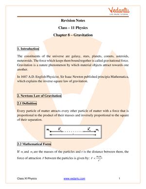 Class 11 Physics Revision Notes Kinetic Theory - Revision Notes Class ...