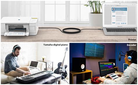 FEDUS 5 Meter USB Printer Cable, USB A to Male To USB B 2.0 Cable Cord ...