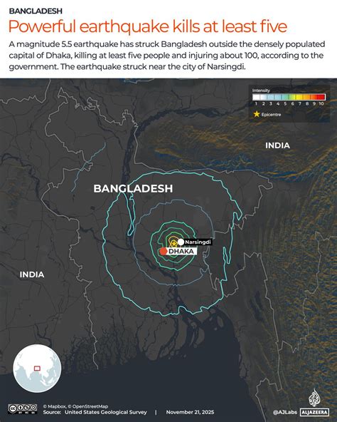 Map Of Bangladesh Earthquake