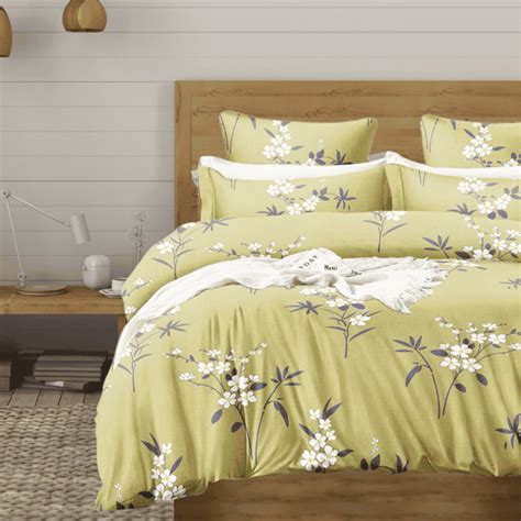 Microfiber Floral Print Reversible AC Dohar Blanket in Olive by Aurave ...