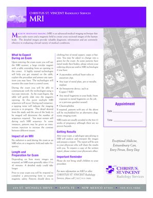 Fillable Online stvin MRI - St Vincent Hospital - stvin Fax Email Print ...