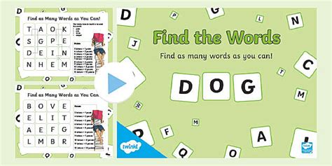 Find the Words in 16 Letters PowerPoint 2 (teacher made)