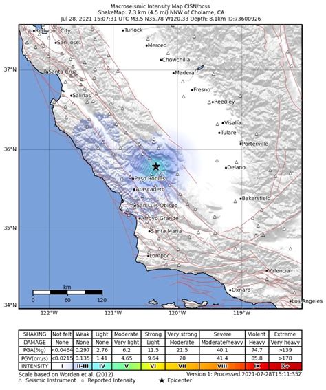 California earthquake: 3.5 quake near Paso Robles - Los Angeles Times
