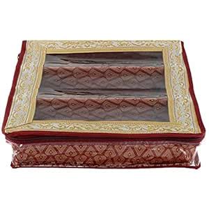 Heart Home Polka Dots Design Brocade Hardboard Three Rod Bangle Box ...