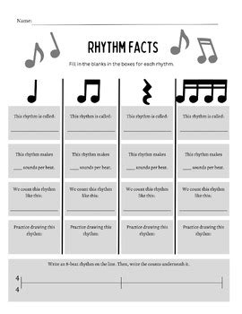 Image result for Rhythm Worksheets with 16th Notes