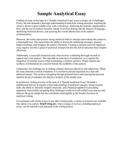 Analytical Essay Example 的图像结果