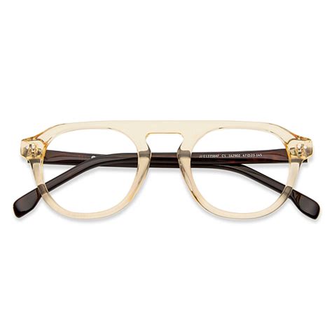 Buy Orange Transparent Brown Full Rim Round John Jacobs SG Essentials ...