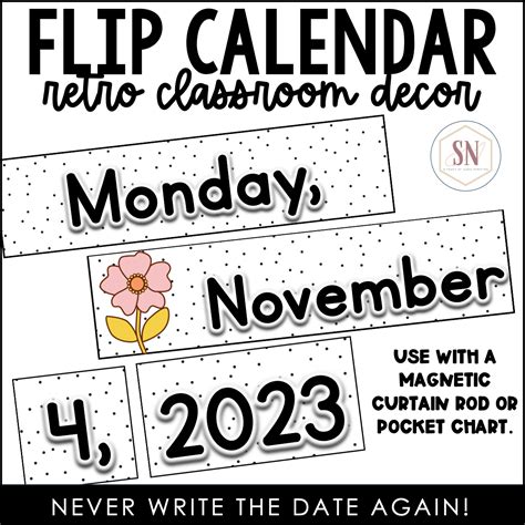 Retro Flip Calendar — Stephanie Nash - A Touch of Class Teaching