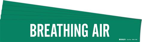 Breathing Air, Green, Pipe Marker - 781WN9|7035-1HV-PK - Grainger