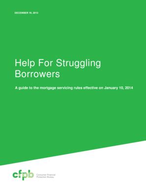 Fillable Online consumerfinance Help For Struggling Borrowers ...