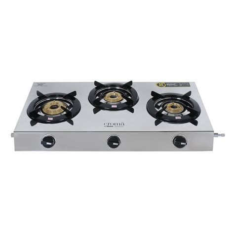 Buy Stainless Steel 3 Burner Gas Stoves Online at Best Prices | Croma