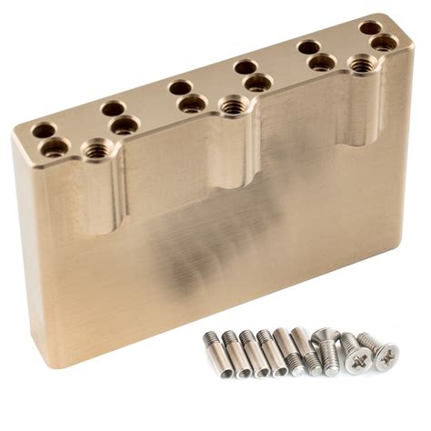 Musiclily Ultra 54mm(2-1/8 inch) Full Solid Brass Tremolo Block for ...