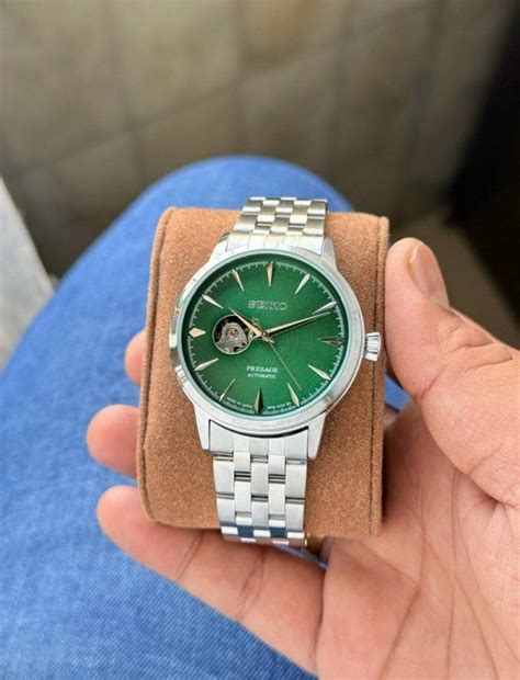 Seiko Presage Classic Open Heart Silver Green – SNEAKS.FREAKS