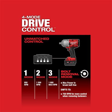 Milwaukee M18 Fuel High Torque 1/2 Inch Impact Wrench with Pin Detent Kit - GME Supply